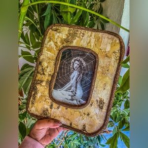 Retro Birch Wood Picture Frame